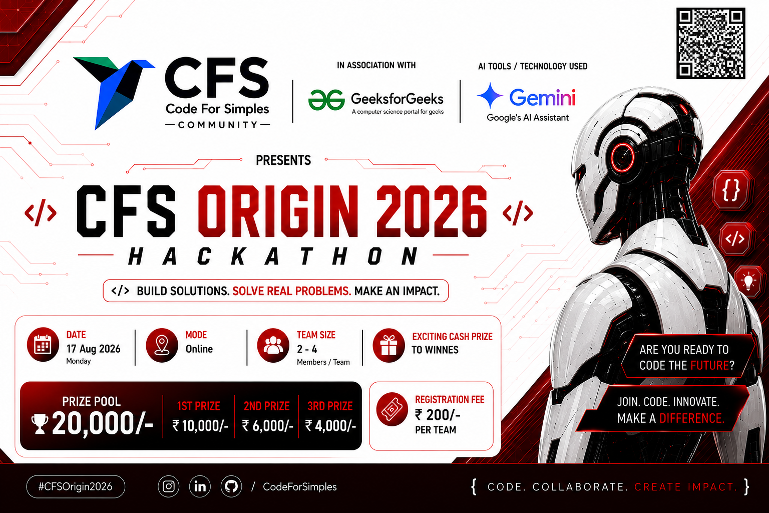 CFS ORIGIN 2026 Online Event flyer